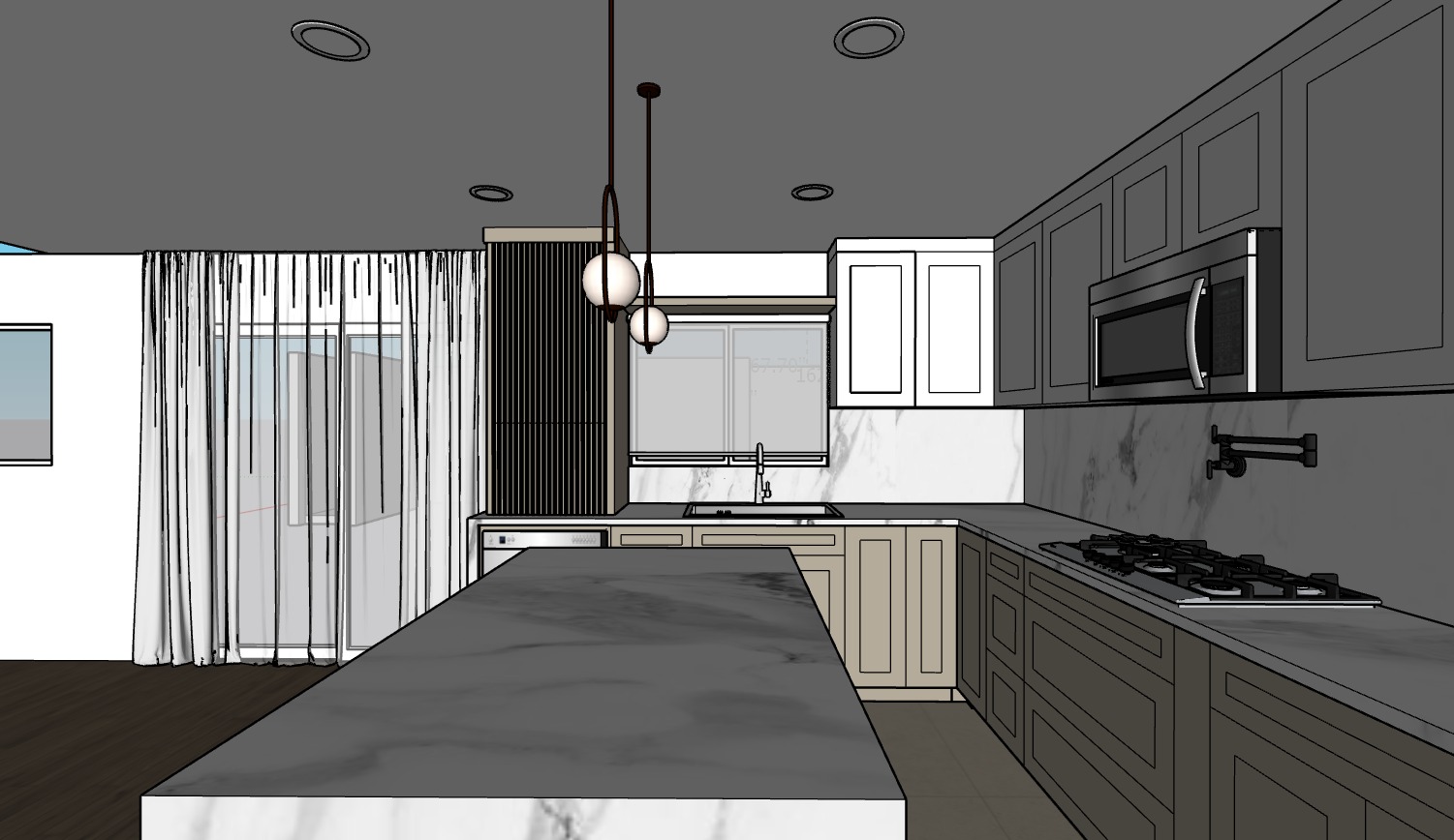 Modelo 3D de cocina moderna